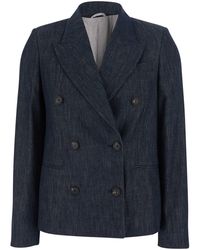 Brunello Cucinelli - Jacket Double-Breasted Cotton - Lyst