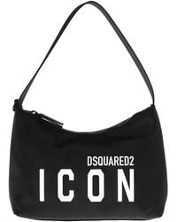 DSquared² Mini Hobo Nylon Handbag - Black