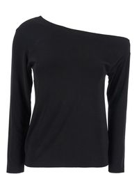 Norma Kamali - Top Off-Shoulder Stretch-Tech - Lyst