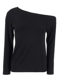 Norma Kamali - Top Off-Shoulder Stretch-Tech - Lyst