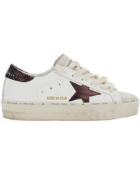 Golden Goose - Sneaker 'Hi Star' Low Top Con Patch Stella Con Glitter E - Lyst