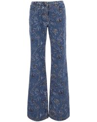 Etro - Flared Jeans With All-Over Print - Lyst