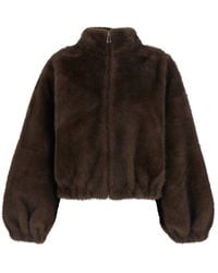 GIOVANNI PARIS - Shearling With Front Zip Closure And Welt Pocket - Lyst