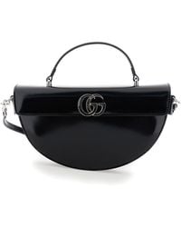 Gucci - Half Moon Shaped Handbag With Double G Logo Plaque On The - Lyst