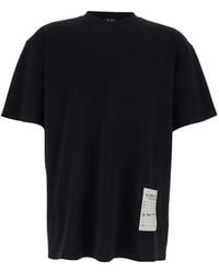 44 Label Group - Crew Neck T-Shirt With Logo On Front And Back In - Lyst