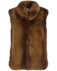Apparis - Sleeveless Coat With Hidden Front Fastening - Lyst