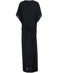 The Row - 'Delyra' Long Dress With Draping - Lyst