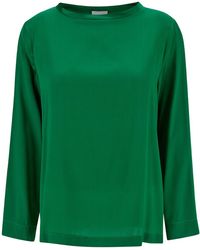 Plain - Long-Sleeved Blouse - Lyst