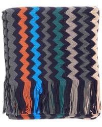 Missoni - Scarf With All-Over Zig Zag Motif And Fringed Edge - Lyst