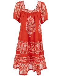 Rene' Derhy - Abito Svasato Con Scollo Quadrato E Stampa All-Over - Lyst