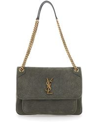 Saint Laurent - 'Niki' Shoulder Bag With Cassandre Plaque On The Fr - Lyst