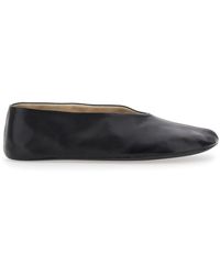 The Row - Stella Leather Ballet Flats - Lyst