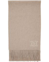 Max Mara - Sciarpa 'Dalia' Rettangolare Con Ricamo Logo Sul Fronte E Orl - Lyst