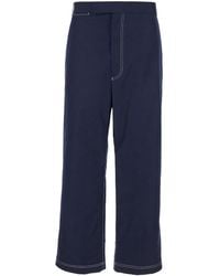 Thom Browne - Pantalone Dritto Con Cuciture A Contrasto - Lyst
