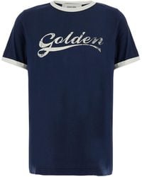 Golden Goose - Crew Neck T-Shirt With Logo Lettering On The Front I - Lyst