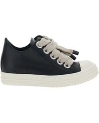 Rick Owens - 'Jumbolace' Low Top Sneakers With Oversized Laces And - Lyst