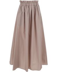 Herno - Long Skirt With Logo - Lyst