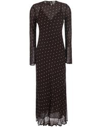 Semicouture - 'Connie' Long Dress With Keyhole Closure On The Back - Lyst
