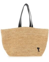 Ami Paris - Tote Bag With Adc Patch On The Front And Two Top Handles - Lyst
