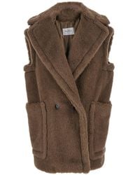 Max Mara - Vest With Wide Classic Lapels - Lyst
