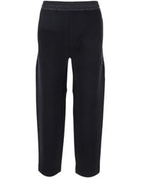 Moncler - Pants With Insert Details And Logo Patch On The Front - Lyst
