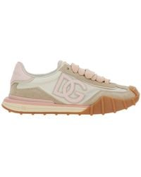 Dolce & Gabbana - Low Top Sneakers With Logo Lettering On The Tongue And Maxi Logo On The Side - Lyst