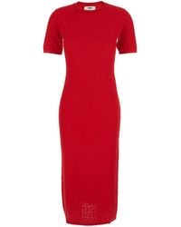 Fendi - Abito Con Maniche Corte E Motivo Ff All-Over - Lyst