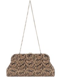 Jimmy Choo - Emmie Kigali Snake Printed With Brass Details And For Calf Clutches Pochettes - Lyst