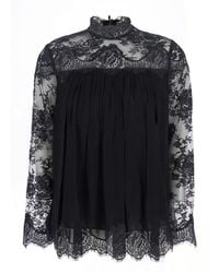 Zimmermann - Blusa A Collo Alto Con Inserti - Lyst