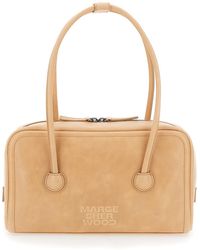 Marge Sherwood - 'Soft Boston' Small Shoulder Bag With Logo Letteri - Lyst