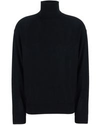 Semicouture - Freda V Neck Thin Wool Pull Sweater With V-Neck - Lyst