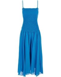 Tory Burch - Long Dress Silk-Cotton - Lyst