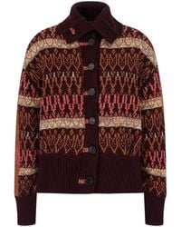 Dries Van Noten - 'Teda' Cardigan With All-Over Embroidery And Ribbed Trims - Lyst