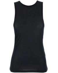 Semicouture - 'Kimmy' Top With V-Neck And Logo On The Back - Lyst