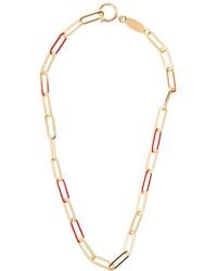 FEDERICA TOSI - Square Chain Necklace In Golden Brass - Lyst