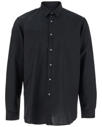 Low Brand - Shirt With Classic Collar And Button Closure - Lyst