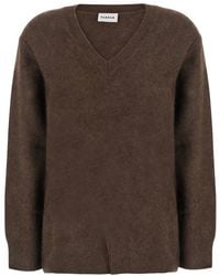 P.A.R.O.S.H. - Yiak V Neck Pull With V-Neck And Long Sleeves - Lyst