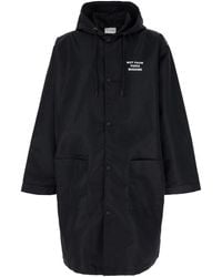Drole de Monsieur - 'La Parka Slogan' Parka With Hood With Drawstr - Lyst