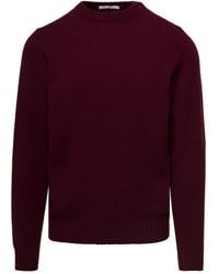 GAUDENZI - Crewneck Sweater With Rib Trim - Lyst