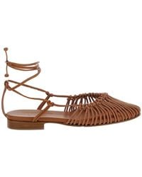 Hereu - 'Mantera' Ballerinas With Ankle Strings - Lyst