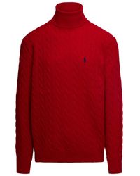 Polo Ralph Lauren Cotton Knit Pullover With Embroidery in Blue for Men |  Lyst