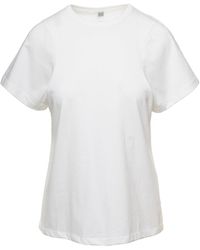 TOTEME - T-Shirt Con Cuciture Curve - Lyst