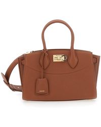 Ferragamo - Borsa A Mano 'Soft' Con Tracolla Regolabile E Removibile E E - Lyst