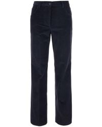 Semicouture - Corduroy Pants With Pockets And Straight Hem - Lyst
