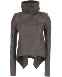 Rick Owens - Oversized 'Naska' Jacket With High Collar And Front Zip Closure - Lyst