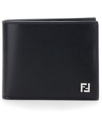 Fendi - Wallet With Logo Plate On The Front - Lyst
