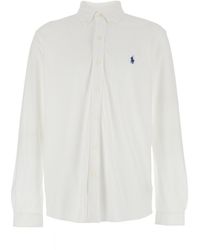 Polo Ralph Lauren - Long-Sleeved Shirt With Button-Down Collar And - Lyst