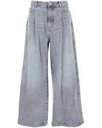 Juun.J - Jeans With Faded Effect And Wide Legi N Denim - Lyst