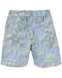 Maison Kitsuné - Swim Shorts With Elasticated Waist And All-O - Lyst