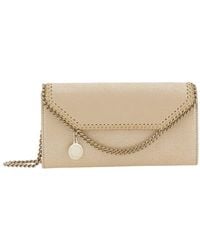 Stella McCartney - 'Falabella' Colored Crossbody Bag With Chain-Link Shoulder Strap And Logo Pendant On The Front - Lyst